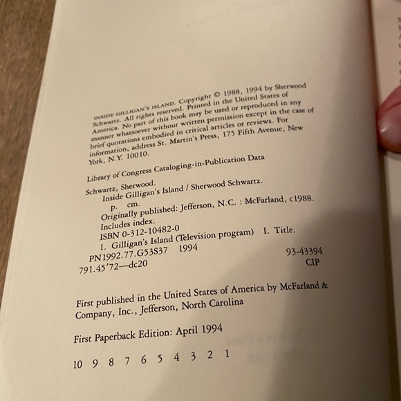 Book: Inside Gilligan’s Island by Sherwood Schwartz 1994 - Picture 4 of 6